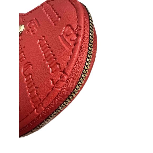 NWT Juicy Couture Chain Wristlet Womens Size 4”  Red Heart Shaped Embossed Logo - Picture 3 of 8
